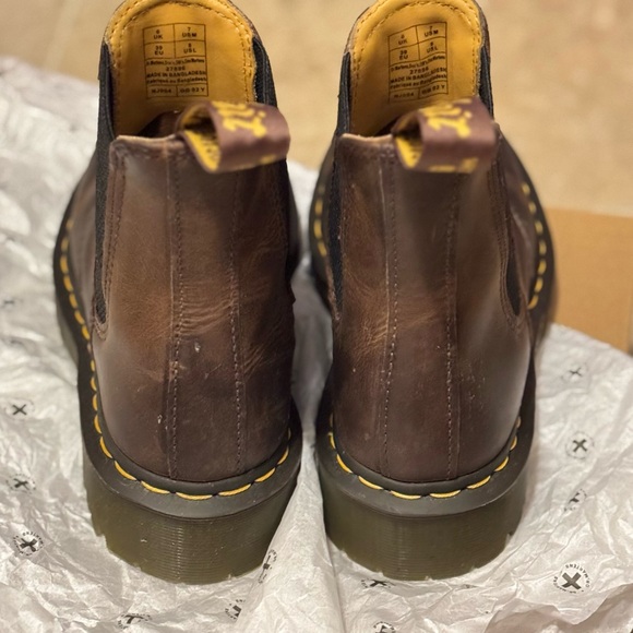DR MARTENS 2976 BEX CRAZY HORSE CHELSEA BOOTS - Picture 4 of 8